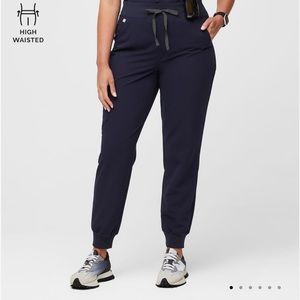 FIGS high waisted Zamora joggers- Navy